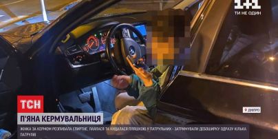 У Дніпрі п'яна кермувальниця кидалася пляшкою у патрульних, колі ті намагалися її затримати