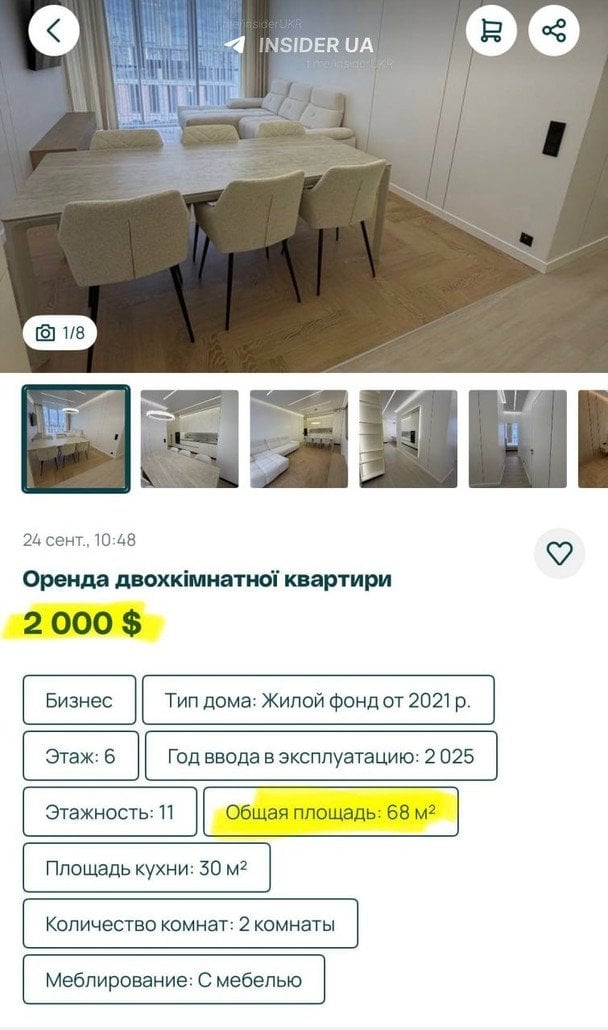 Оренда квартири в Ужгороді / © скриншот