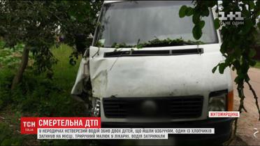 Внаслідок ДТП на Житомирщині загинув 7-річний хлопчик