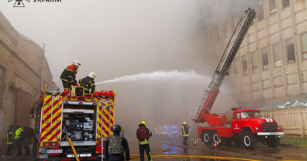 The aftermath of the missile strike on Kharkiv, March 20, 2024 / Photo: State Emergency Service of Ukraine on Telegram