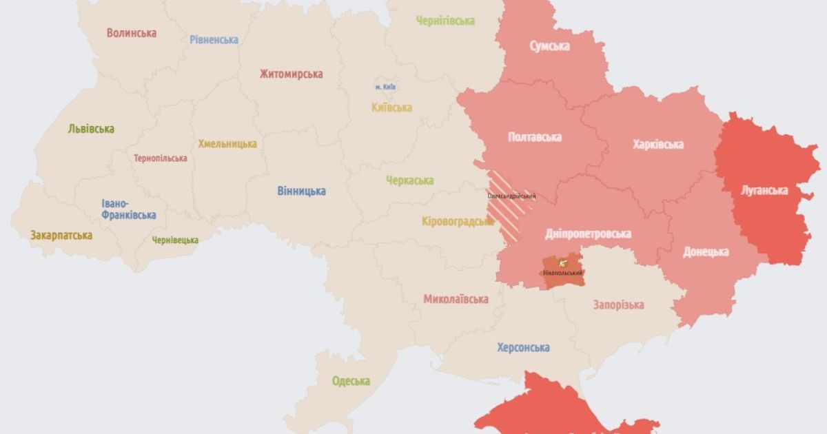 У низці українських областей лунає повітряна тривога: не нехтуйте особистою безпекою