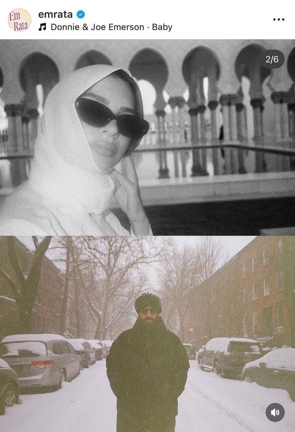 Эмили Ратажковски и Ромен Гаврас / © Instagram Эмили Ратажковски