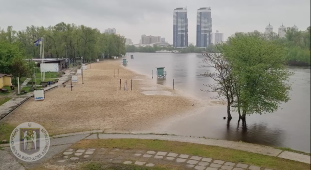 Підтоплення в Києві внаслідок весняного водопілля / Скриншот з відом КМВА