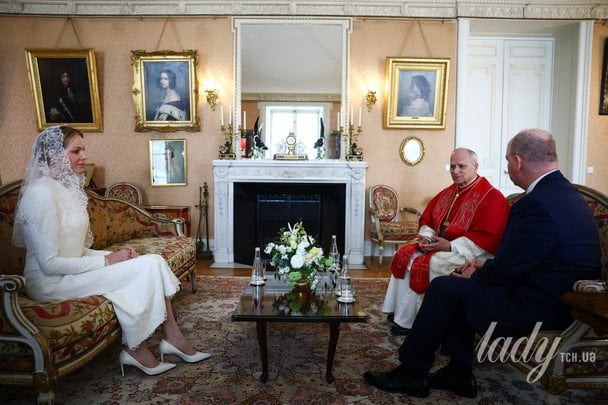 Княгиня Шарлін, Папа Римський Лев XIV і князь Альбер II / © Associated Press