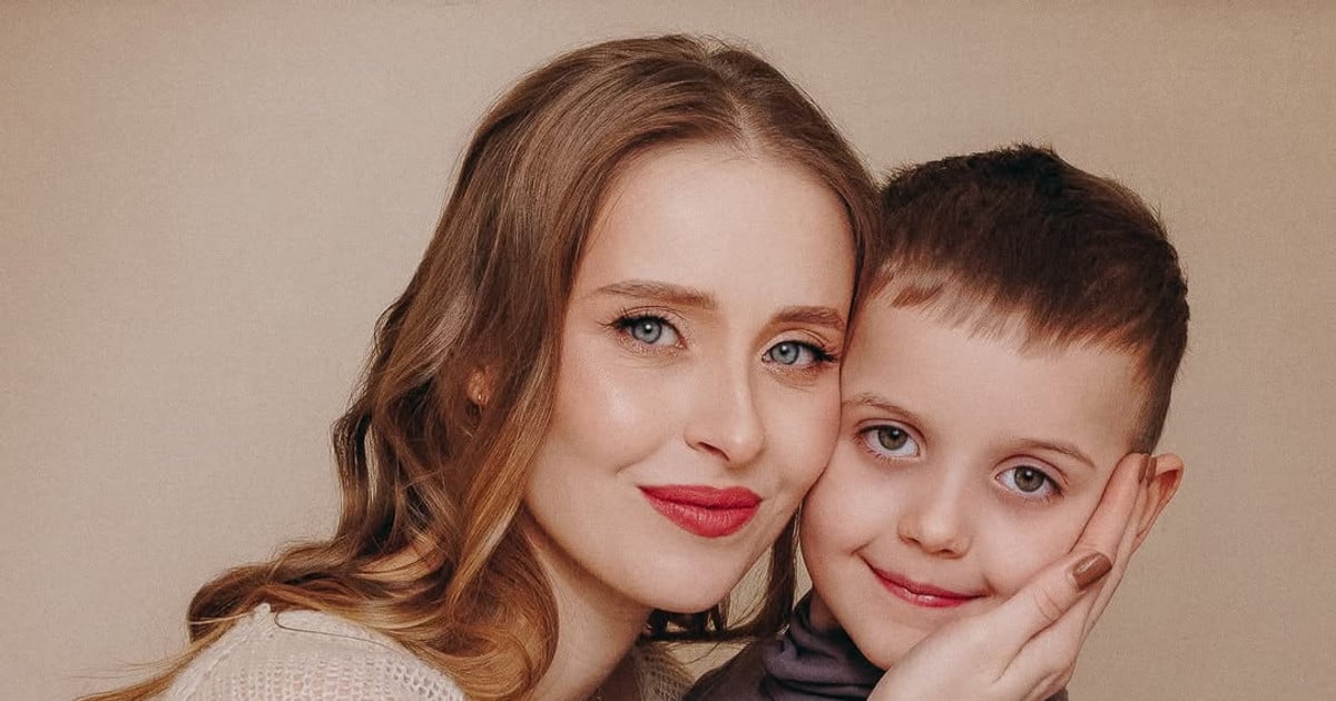 Анна Сагайдачна з сином