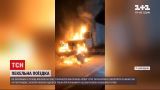 Новости Украины: в Харьковской области грузовик выгорел дотла прямо на дороге