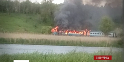 В Винницкой области во время движения загорелся поезд с 300 пассажирами