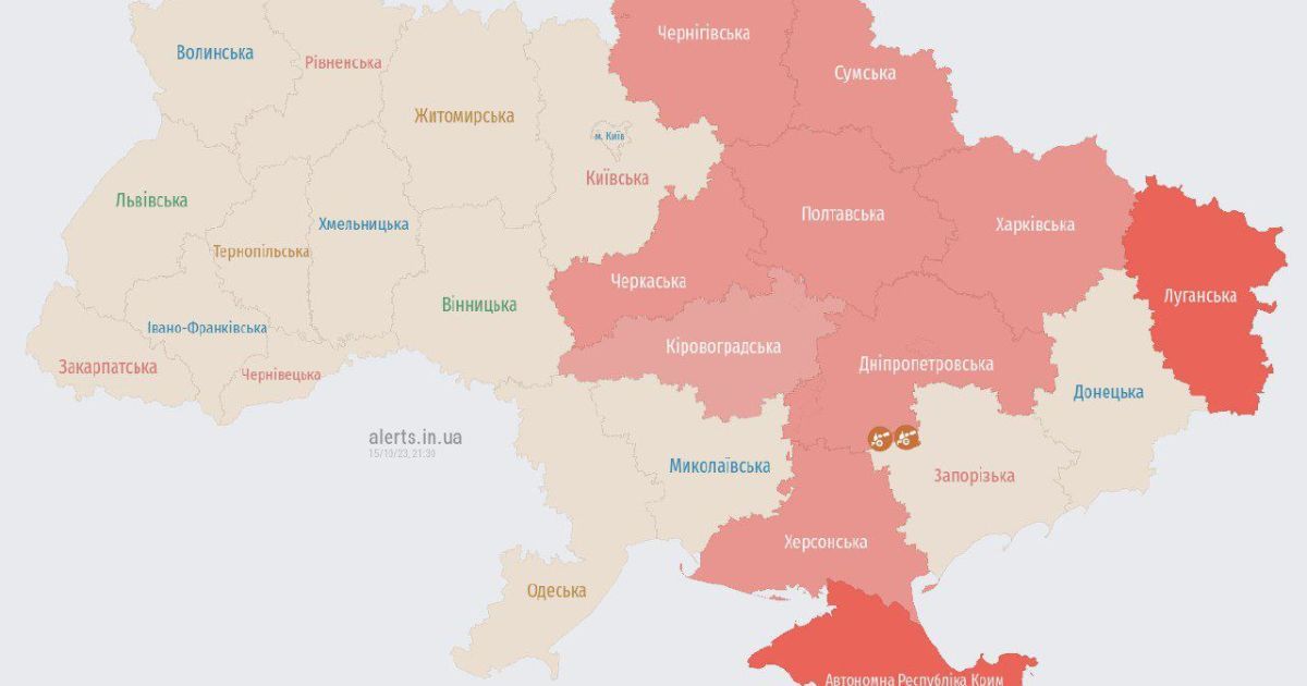 Какие украинские области "покраснели"