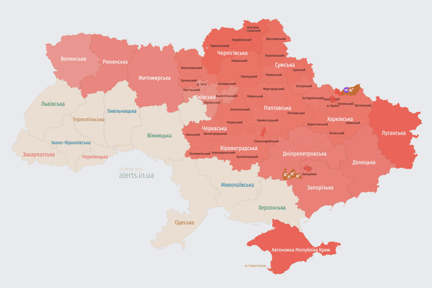Росія атакує Україну БпЛА: напрямок руху