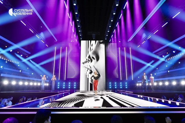 Макет сцени нацвідбору на "Євробачення-2026" / © facebook.com/suspilne.eurovision