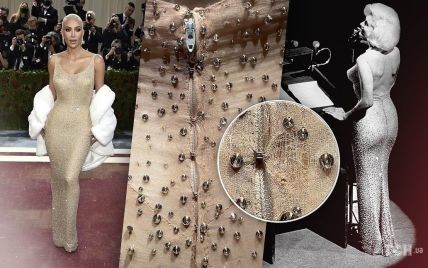Во всем виновата Ким: на "голом" платье Мэрилин Монро за 5 миллионов нашли еще несколько повреждений