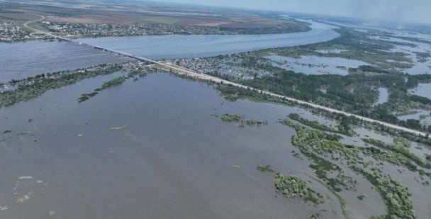 Через теракт Росії на Каховській ГЕС Олешки пішли під воду / © Фото з соціальних мереж