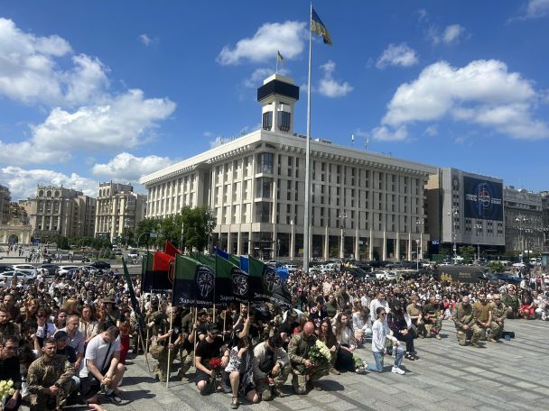 Прощание с госпитальершей Ириной "Чекой" Цыбух в Киеве Фото: УП