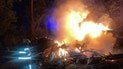 Fire in Kyiv region due to Russian attack on September 18