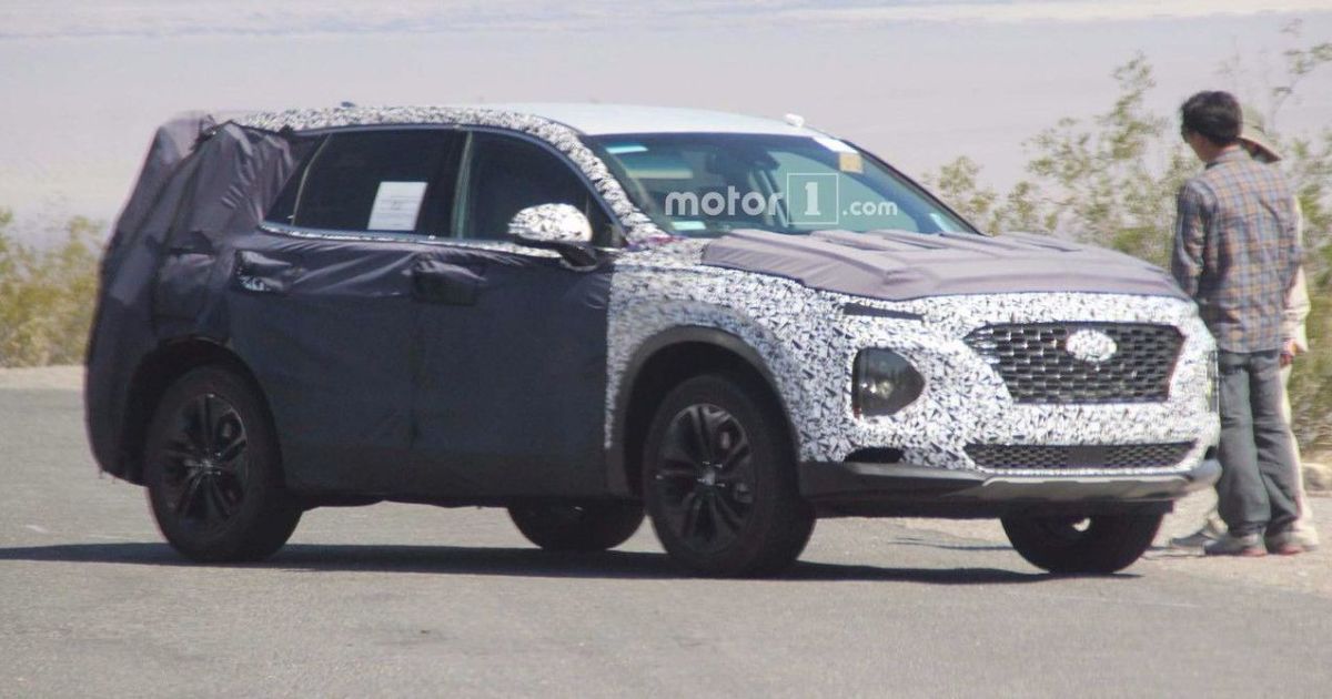 В Сети появились шпионские фото нового Hyundai Santa Fe