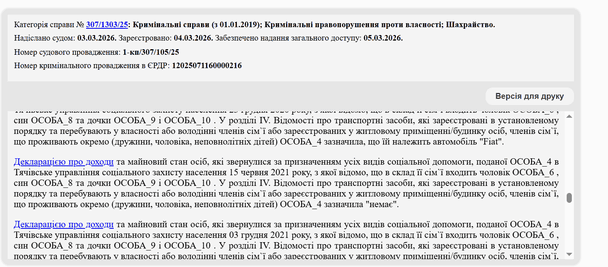 Матеріали суду / © Єдиний державний реєстр судових рішень