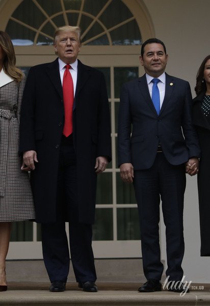Мелания и Дональд Трамп с президентской четой Гватемалы / © Associated Press
