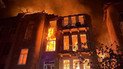 Пожар в Одессе в результате российской атаки в ночь на 20 июня