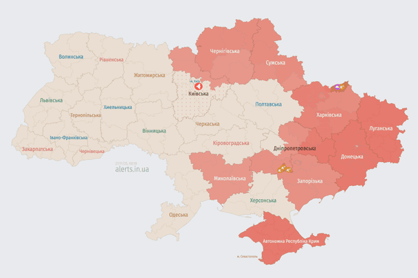Росія атакує Україну БпЛА: напрямок руху