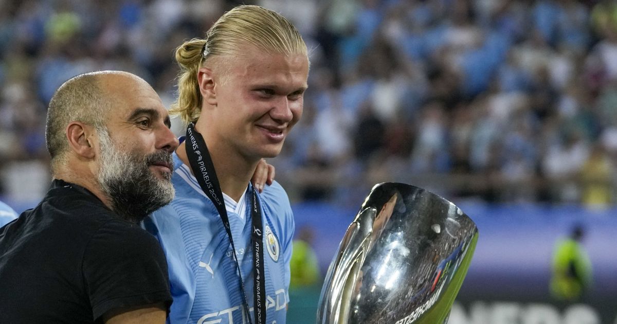 Эрлинг Голланд и Хосеп Гвардиола