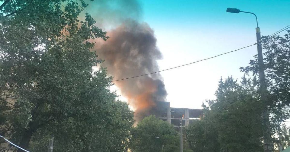Пожар в Киеве 14 августа Фото: Крещатик.News