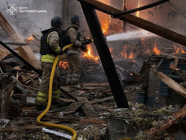Атака РФ на Житомирщину 13 травня / © ДСНС України