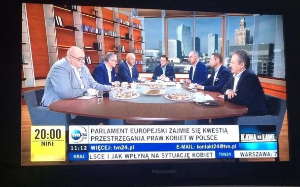 Дискусія щодо заборони абортів на польському каналі tvn24, 3 жовтня / © facebook.com/erman.george