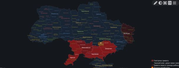 Мапа повітряних тривог