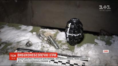В Сумах полиция прочесала всю улицу в поисках гранаты, которой играли дети