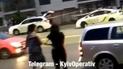 На столичной Троещине машина влетела в остановку и опрокинула сооружение