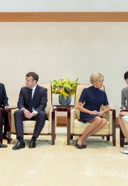 Бріжит Макрон і імператриця Масако / © Associated Press