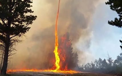 В Колорадо пожарный снял на видео устрашающее огненное торнадо