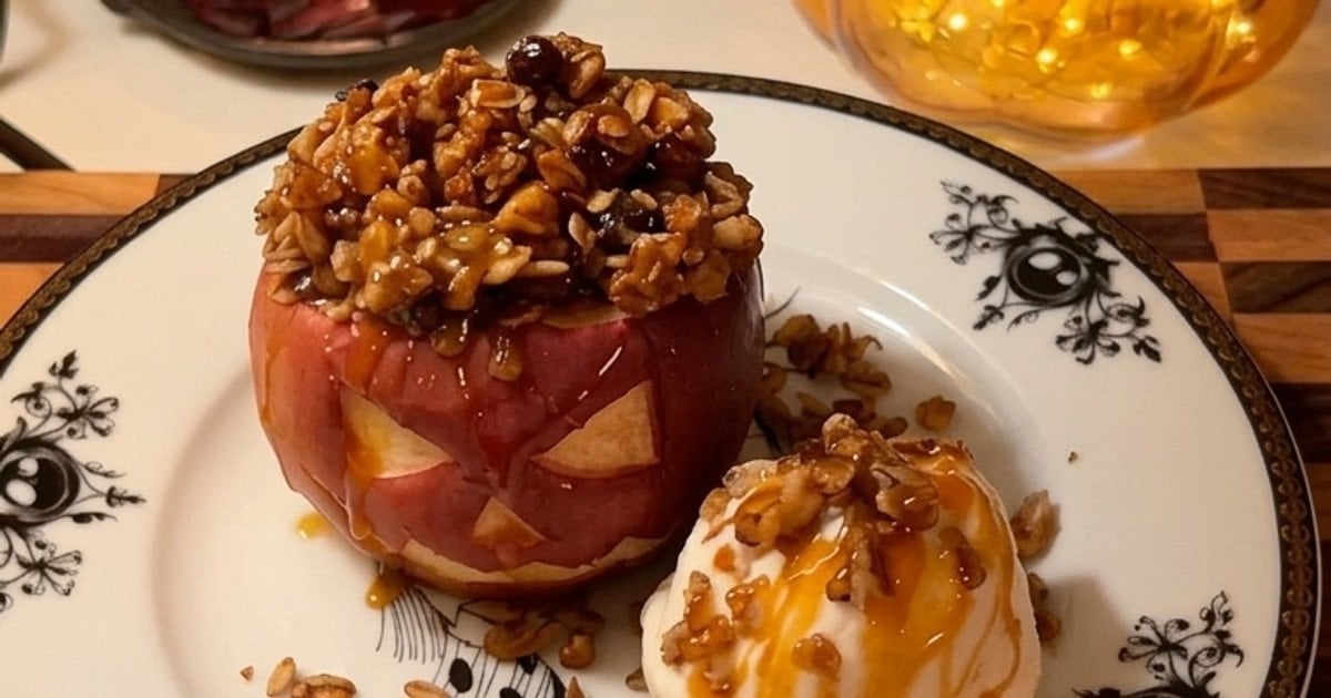 печені яблука з начинкою instagram.com_albinasveganfood