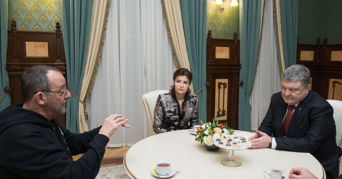 Жан Рено і Петро Порошенко_1 / © Сайт президента України