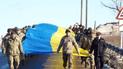 Над оккупированным Донбассом подняли флаг Украины