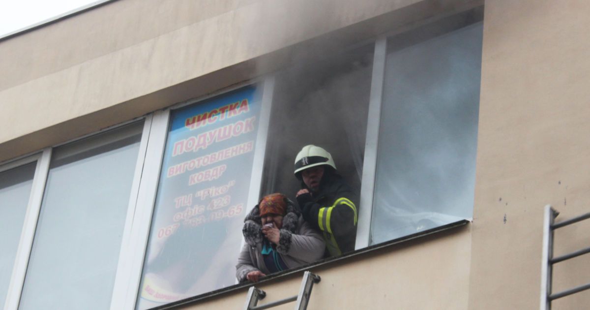 пожежа у ТЦ_4 / © Главное управление ГСЧС Украины в Хмельницкой области