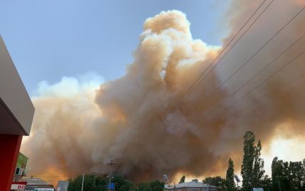 Сильний вітер не дає погасити: у РФ біля кордону з Україною вирує пожежа, вогонь підібрався до будинків