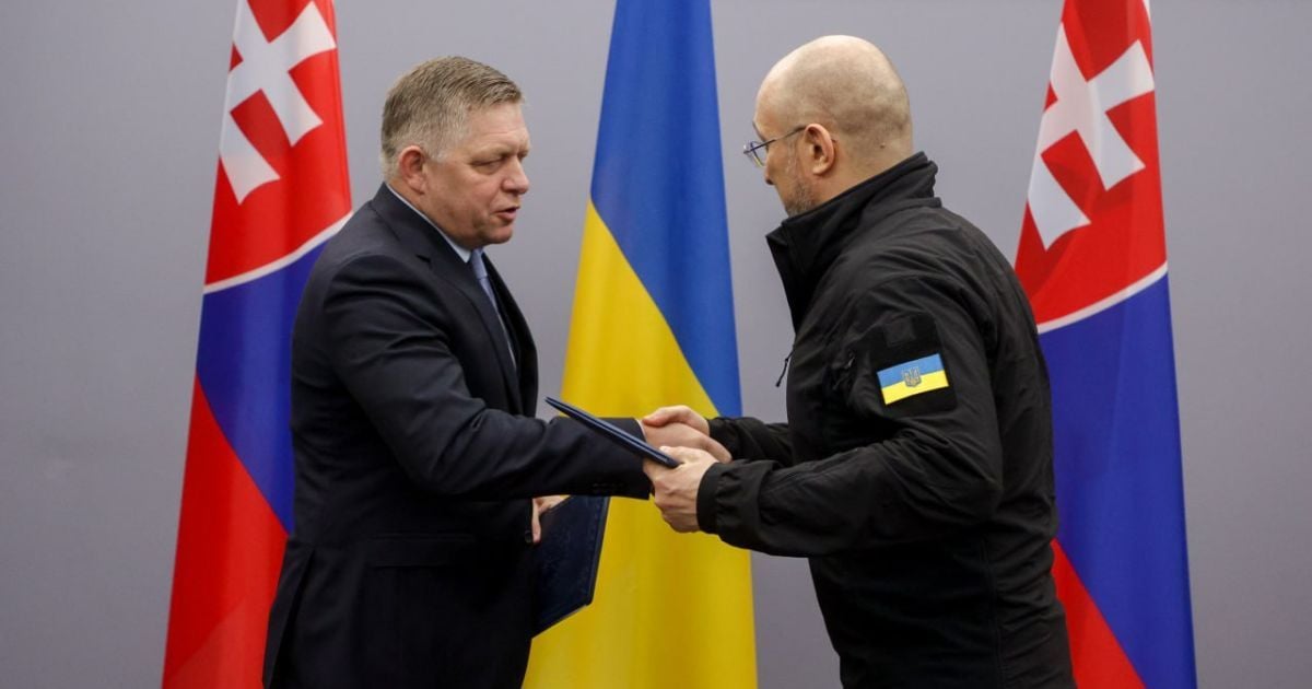 Український прем'єр Денис Шмигаль та словацький прем'єр Роберт Фіцо
