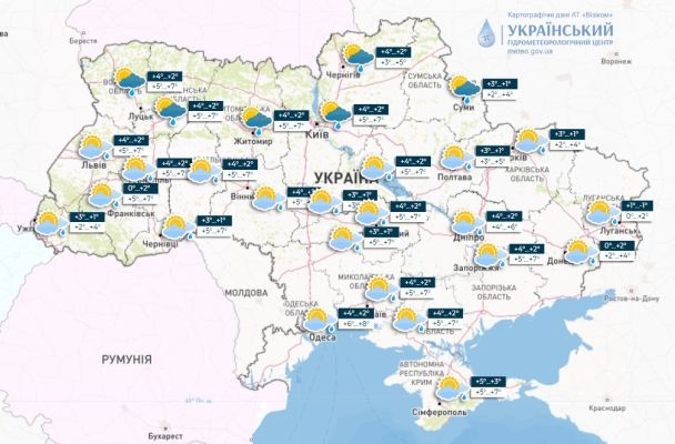 Прогноз погоди на 19 грудня / © Укргідрометцентр