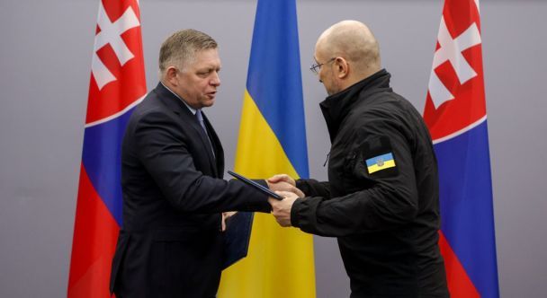 Український прем'єр Денис Шмигаль та словацький прем'єр Роберт Фіцо / © Telegram/Денис Шмигаль