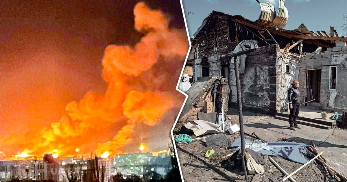 The aftermath of the Russian drone attack on Kropyvnytskyi. Collage TSN.ua