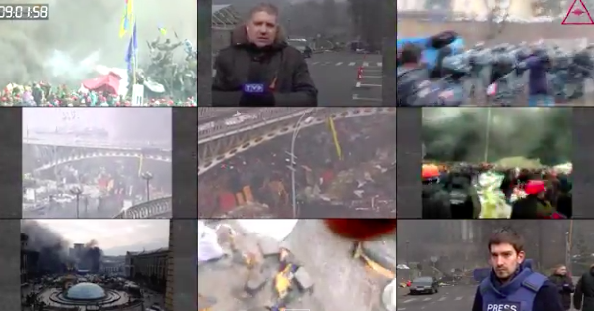 На видео с разных камер зафиксирован первый прорыв