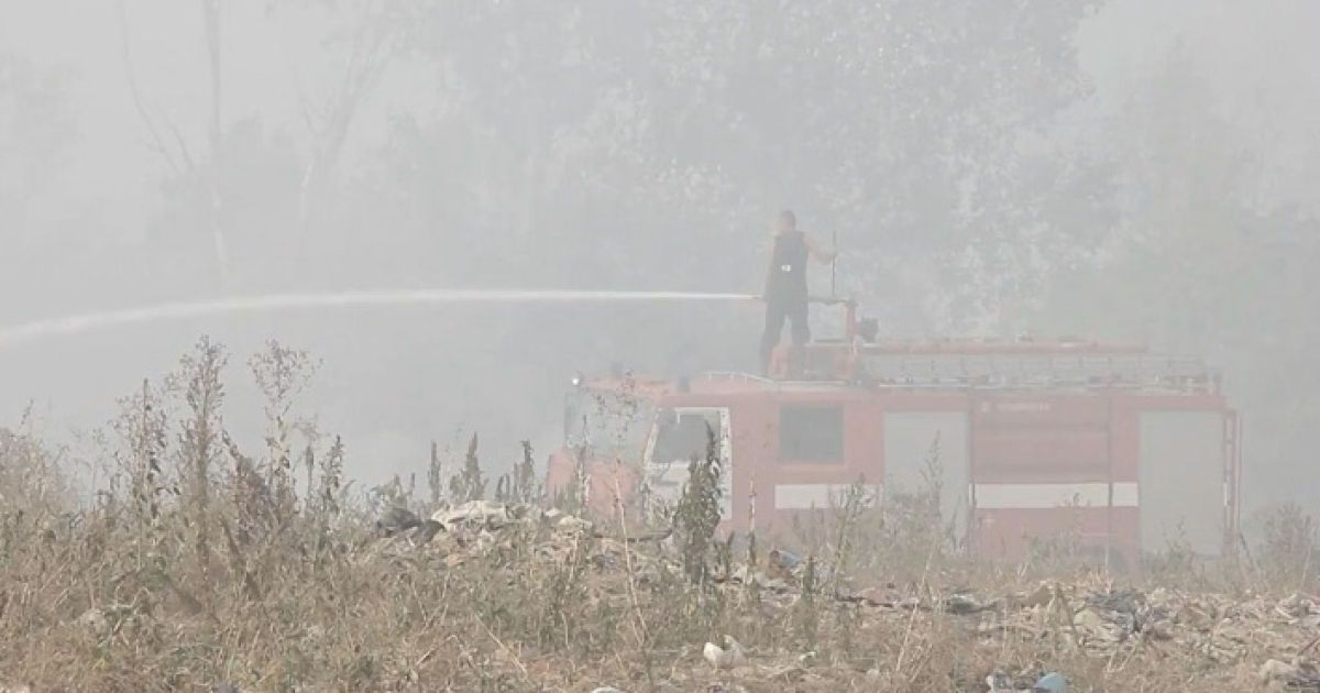 В Чернигове загорелась свалка