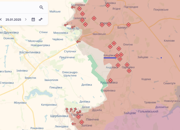 Кліщіївка на карті / © Deepstatemap