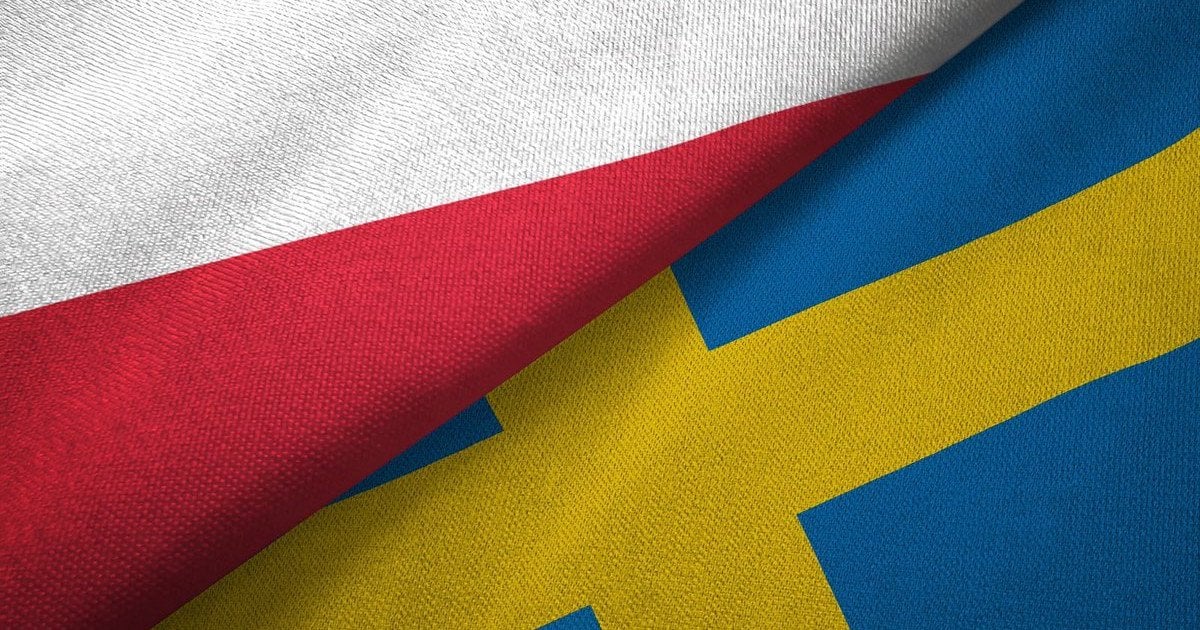 Прапори Польщі та Швеції Прапори Польщі та Швеції