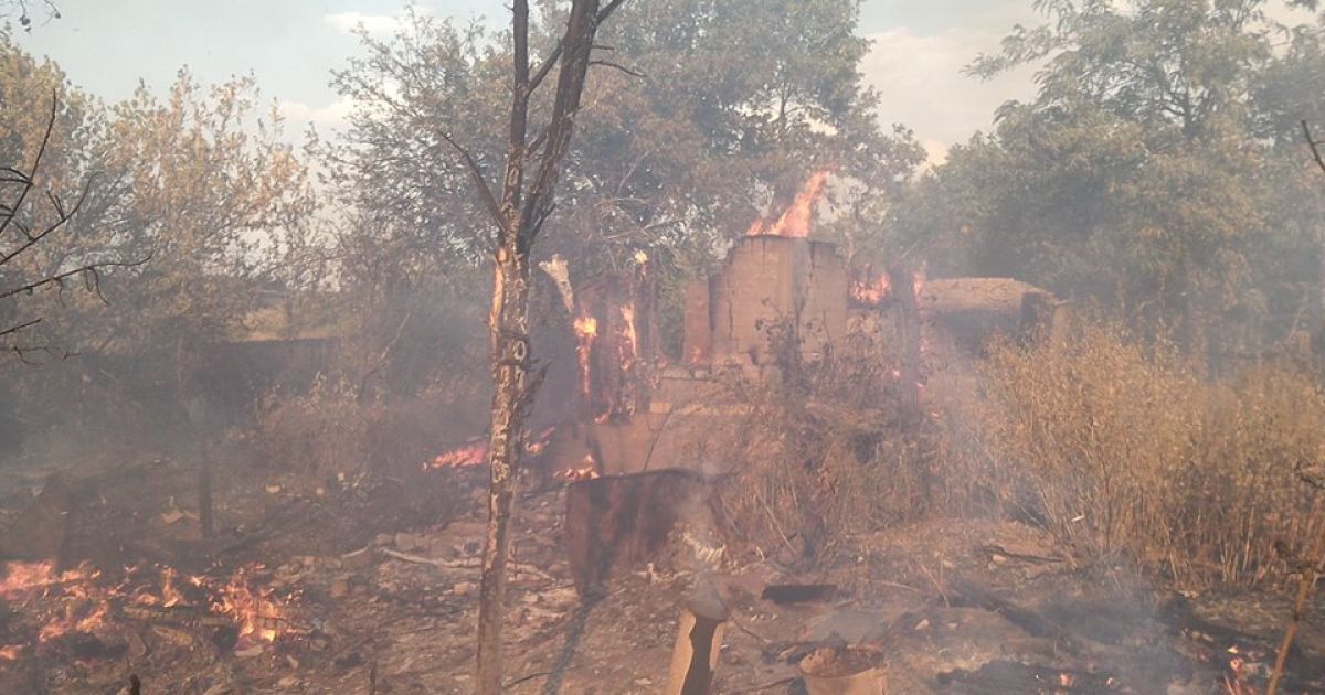 Обстріл Зайцевого_2 / © Facebook/прес-центр штабу АТО