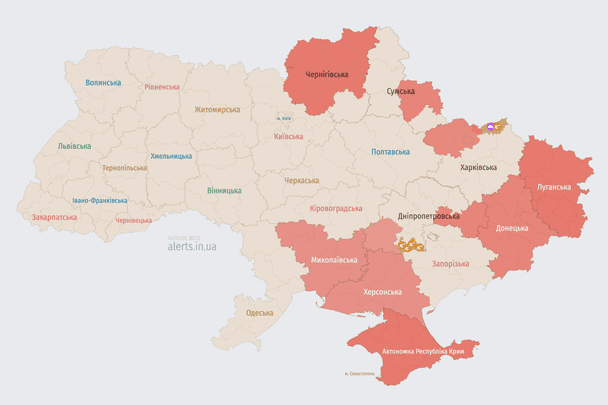 Ворог атакує Україну БпЛА: напрямок руху