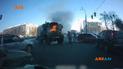 У Києві на ходу загорілася військова вантажівка