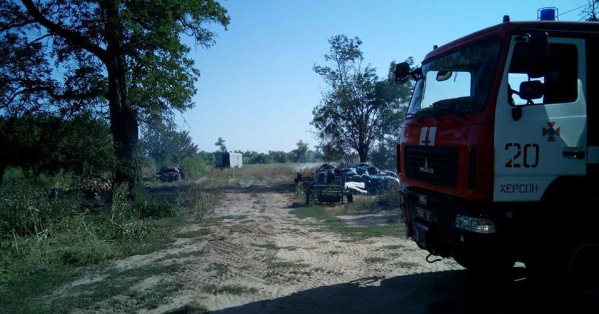 пожежа на зерсонщині_3 / © ДСНС