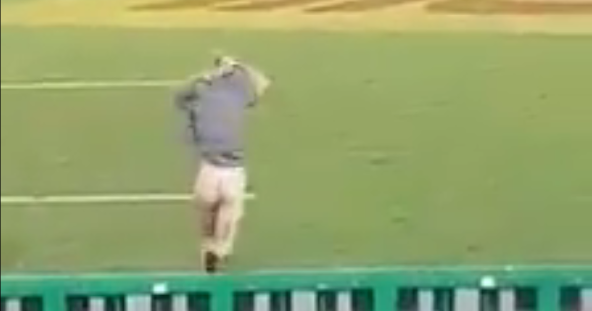 Голый забег. Стрикер выбежал на поле во время регбийного матча в Новой Зеландии